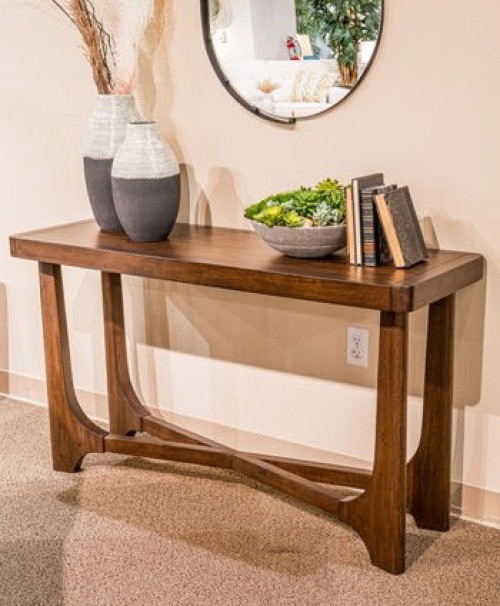 Korestone - Dark Brown - Rectangular End Table