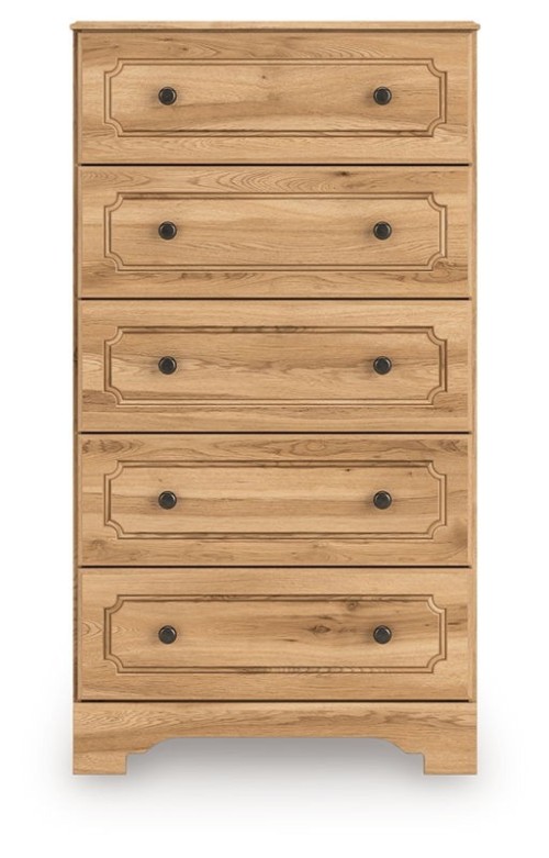 Aleaport - Warm Brown - Five Drawer Chest