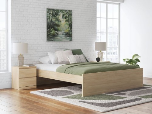 Onita - Natural - Twin Platform Bed With 1 Side Storage