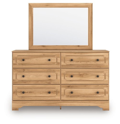 Aleaport - Warm Brown - Dresser and Mirror