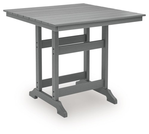 Sanctuary Beach - Square Counter Table With Umbrella Option - Dark Gray