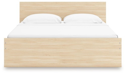 Onita - Natural - Twin Panel Platform Bed With 1 Side Storage
