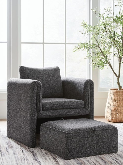 Vreni - Charcoal / Black - Accent Chair