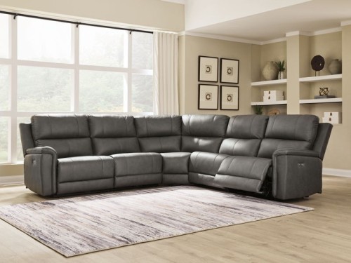 Bleckley - 6-Piece Power Reclining Sectional With LAF And RAF Recliners - Anchor