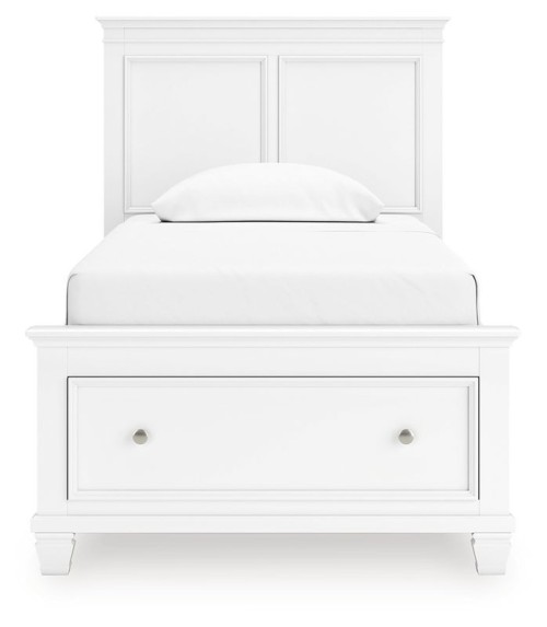 Fortman - White - Queen Panel Storage Bed