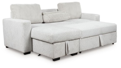 Wohlen - Alloy - 2-Piece Sectional With Pop Up Sleeper And LAF Corner Chaise
