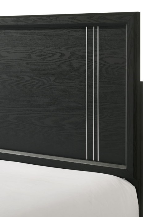 Charlie - Full 5 Piece Bedroom Set - Charcoal