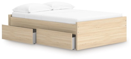 Onita - Natural - Twin Platform Bed With 1 Side Storage