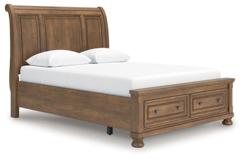 Feddinger - Medium Brown - California King Storage Sleigh Bed