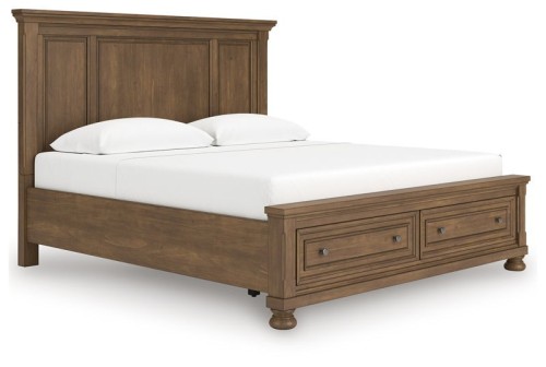 Feddinger - Medium Brown - California King Panel Storage Bed