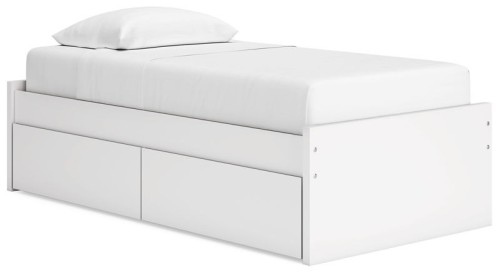 Onita - White - Queen Platform Bed With 2 Side Storage