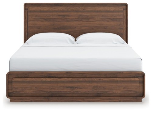 Fortlorn - California King Panel Bed - Walnut Brown