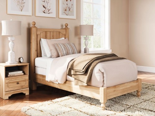 Aleaport - Warm Brown - King Panel Bed