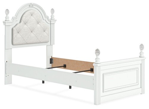 Kozlani - Full Upholstered Panel Bed - White