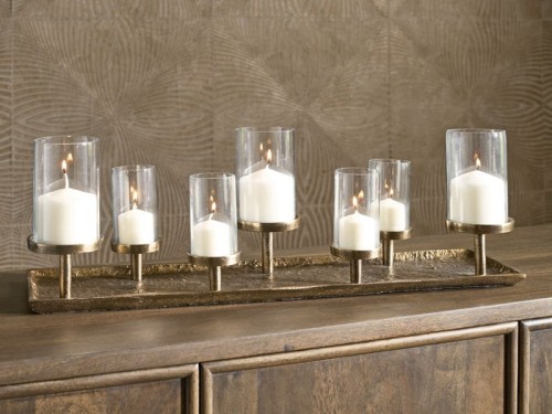 Wallmond - Antique Brass Finish - Candle Holder