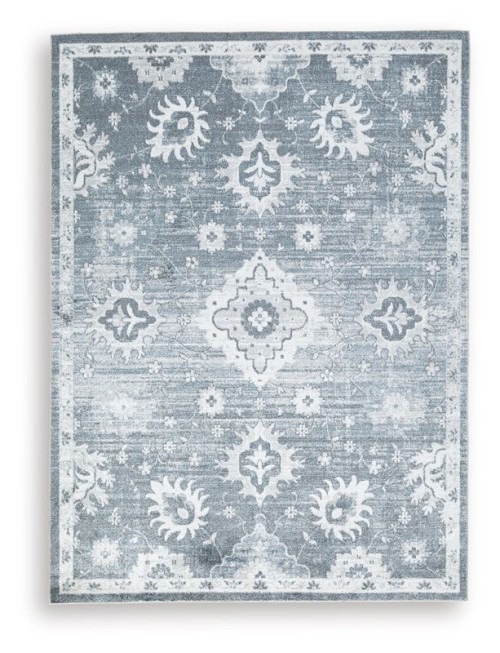Avanworths - Blue / Gray / Ivory - Washable Large Rug