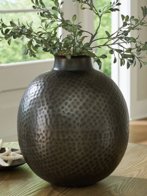 Woody - Pewter / Gold Finish - Vase - 14"