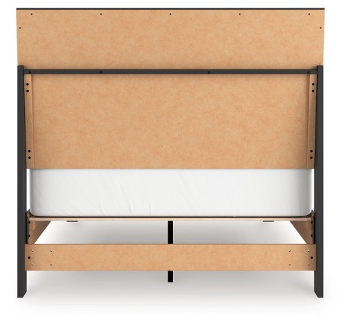 Danziar - Black - Queen Panel Bed With Low Footboard