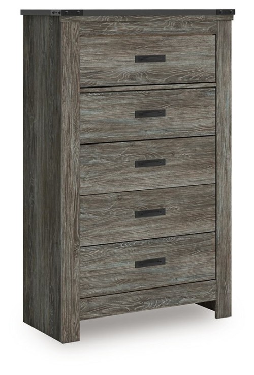Frandern - Gray - Five Drawer Chest