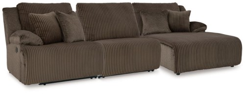 Top Tier - Chocolate - 5-Piece Reclining Sectional