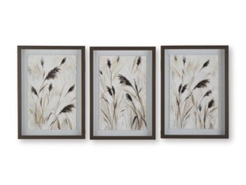 Honslow - Brown / Black / White - Wall Art Set (Set of 3)