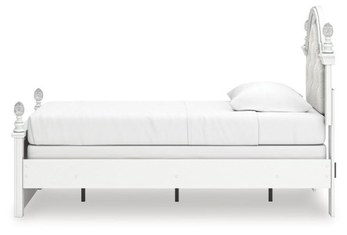 Kozlani - Full Upholstered Panel Bed - White