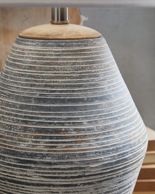 Lawrock - Antique Blue - Terracotta Table Lamp