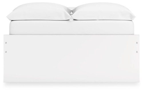 Onita - White - Full Platform Bed With 1 Side Storage