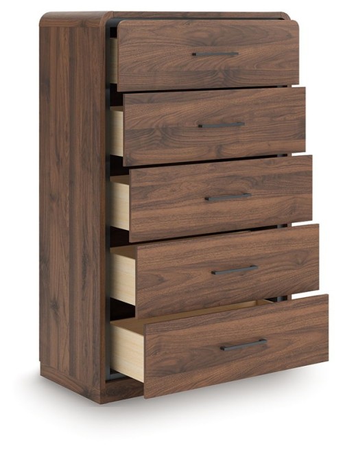 Fortlorn - Walnut Brown - Five Drawer Chest