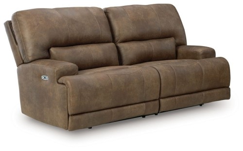 Beckley Place - Earth - 2 Seat Power Reclining Sofa With Adjustable Headrest