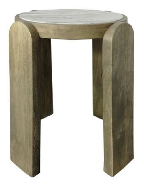 Gavrilley - Gray / White / Brown - Accent Table