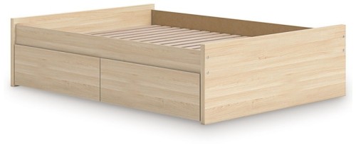 Onita - Natural - Twin Platform Bed With 1 Side Storage