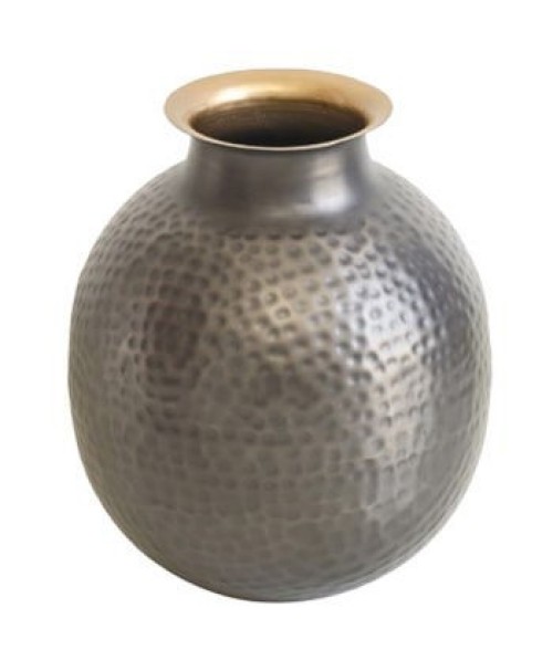 Woody - Pewter / Gold Finish - Vase - 14"