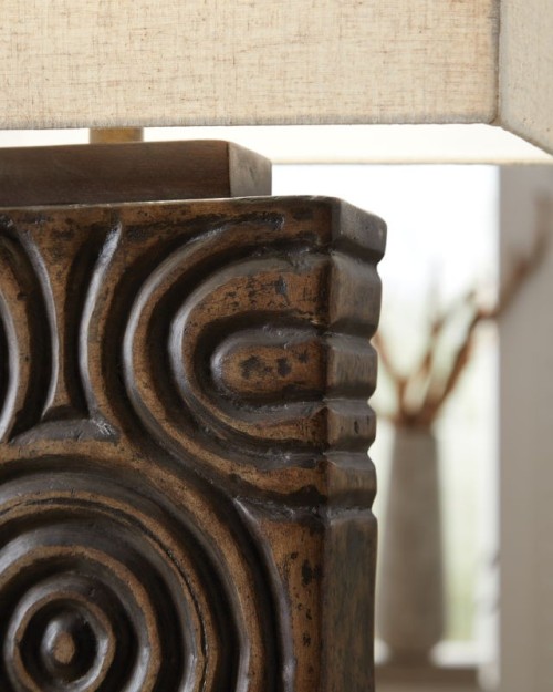 Heathbury - Antique Brown - Paper Table Lamp