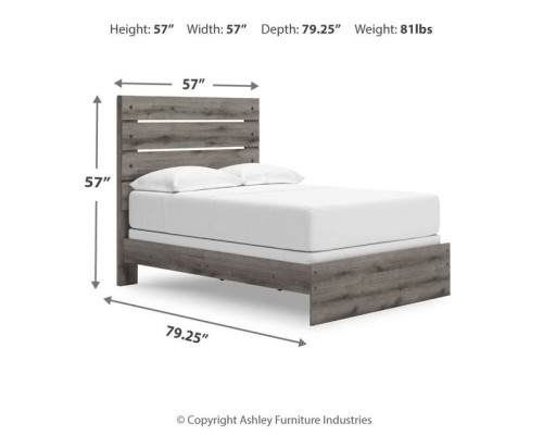 Graystorm - Brown Gray - King Panel Bed