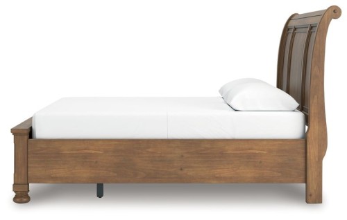 Feddinger - Medium Brown - California King Storage Sleigh Bed