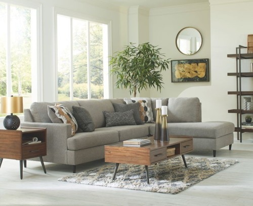 Santasia - Granite - Right Arm Facing Corner Chaise 2 Pc Sectional