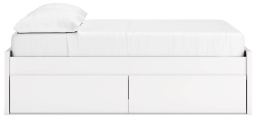 Onita - White - Queen Platform Bed With 2 Side Storage