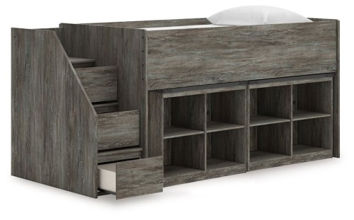 Frandern - Gray - Twin Loft Bed With Drawer Storage