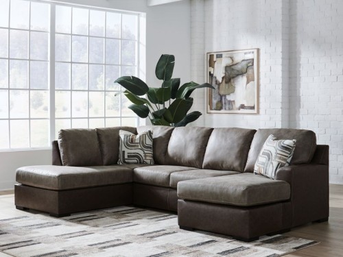 Castille Way - 2-Piece Sleeper Sectional With RAF Corner Chaise - Fossil