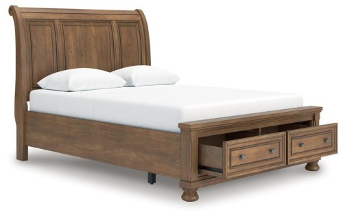 Feddinger - Medium Brown - California King Storage Sleigh Bed