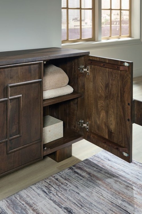 Cato - Dark Brown - Accent Cabinet