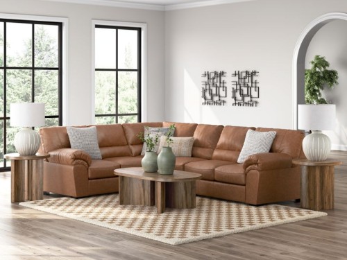 WillowBend - Caramel - 2-Piece Sectional With RAF Loveseat