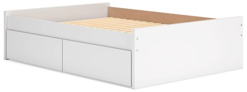 Onita - White - Queen Platform Bed With 2 Side Storage
