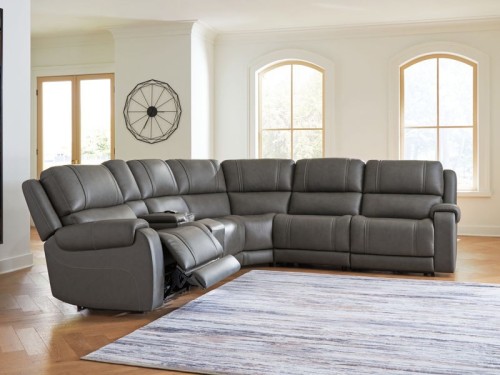 5Z - Pittson - 6-Piece Power Reclining Sectional With Storage Console - Anchor