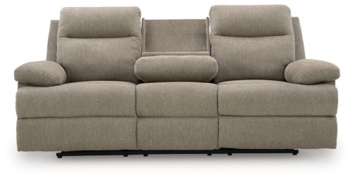 Side-Swipe - Mocha - Reclining Sofa With Drop Down Table