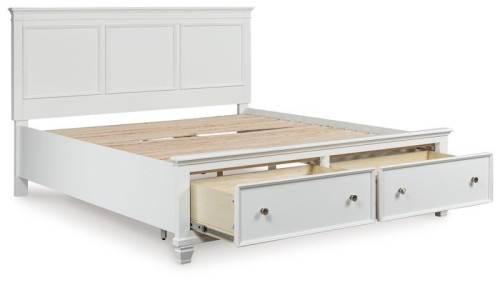 Fortman - White - Full Panel Storage Bed