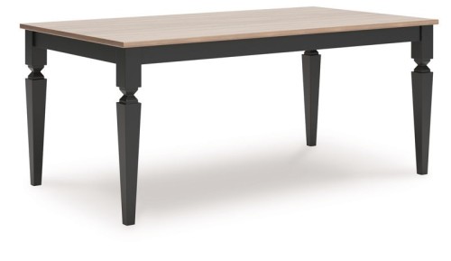 Brenkerton - Grayish Brown / Black - Rectangular Dining Room Table