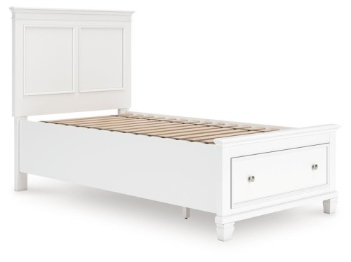 Fortman - White - Queen Panel Storage Bed