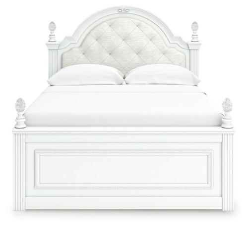 Kozlani - Full Upholstered Panel Bed - White